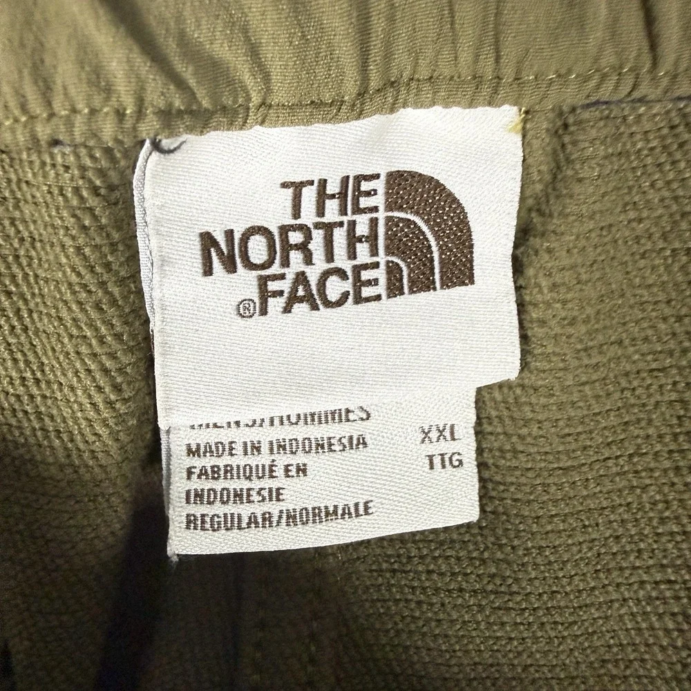 The North Face Class V Belted Pants XXL Khaki Olive Tech Travel Mens Relaxed Fit